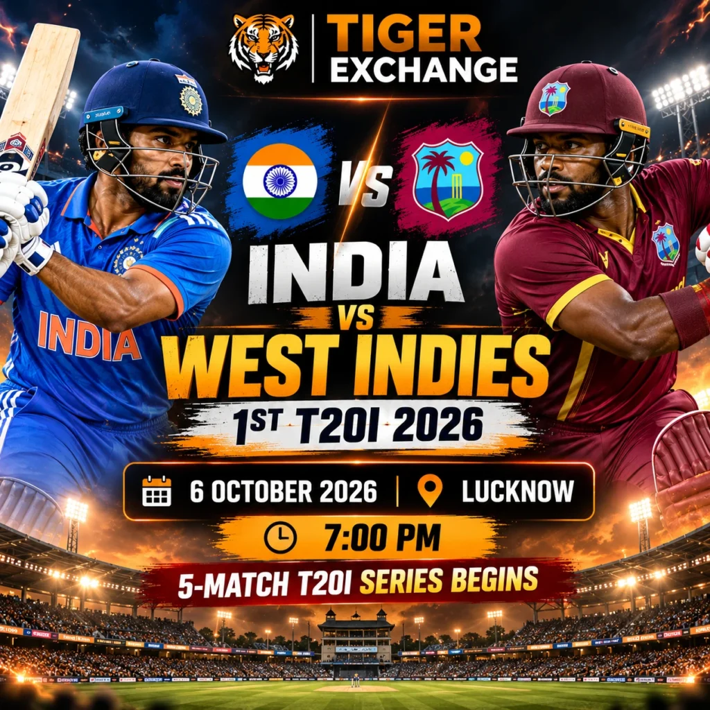 India vs West Indies 1st T20I 2026 Tiger Exchange