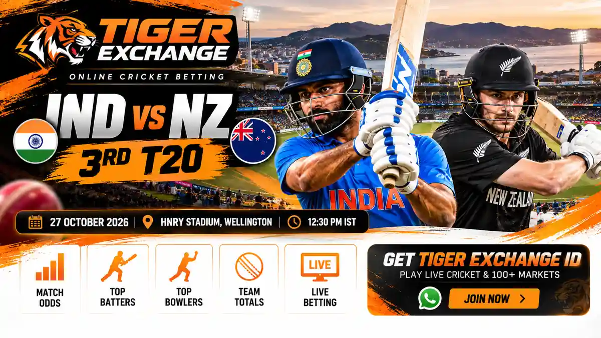 Tiger Exchange IND vs NZ 3rd T20 2026 cricket betting markets guide